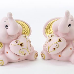 Bomboniera Elefantino Porcellana 2 pz assortiti