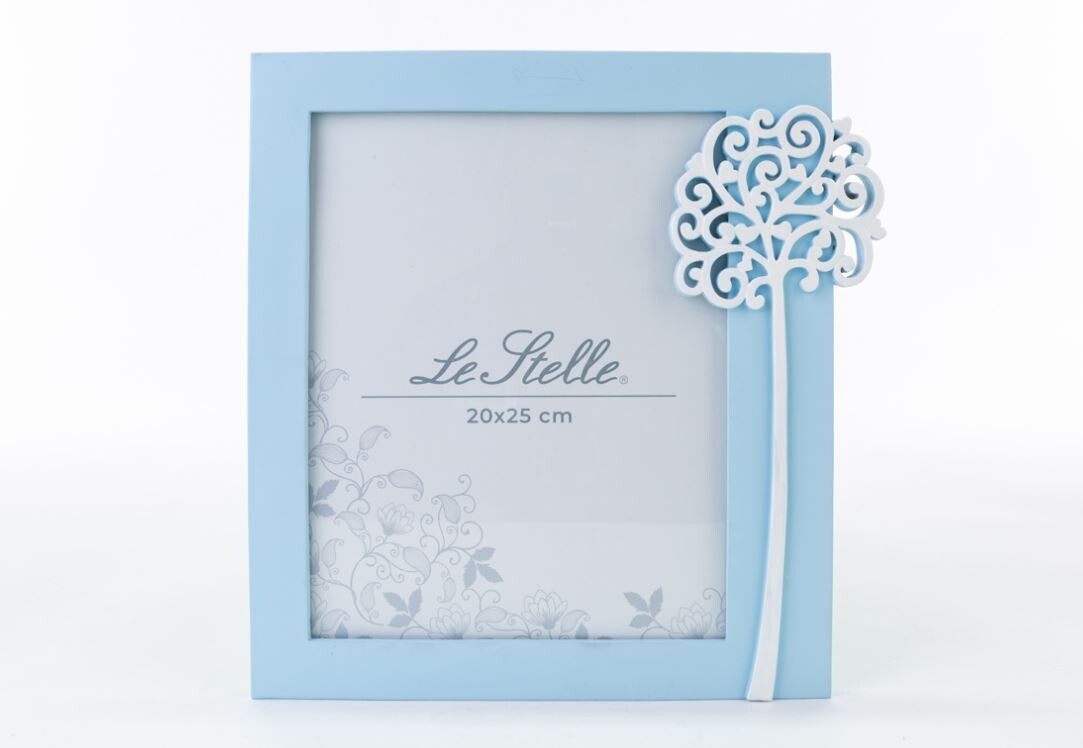 Bomboniera Portafoto Resina Albero celeste - immagine 2