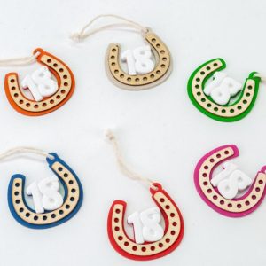 Appendino ferro di cavallo legno 18esimo 6 assortiti 72 pz