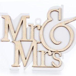 Calamita scritta Mr&Mrs Star Legno Pz.24