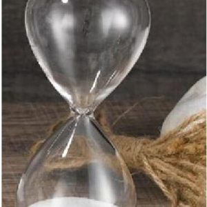 Bomboniera Clessidra sabbia bianca d. 3 x h. 6 cm.