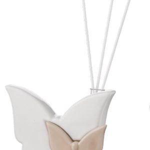 Bomboniera Ilary Queen Profumatore farfalla bianco/tortora Pz. 1