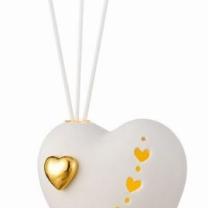 Bomboniera Ilary Queen Profumatore Cuore su mano Bianco led Pz. 1