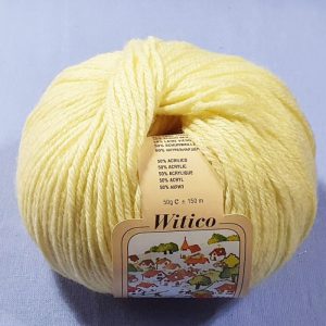Witico 50% Lana 50% acr. 10 gomitoli colore 104 giallo paglierino gr. 50