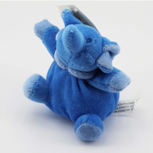 Bomboniera porta chiave elefante peluche azzurro 10 pz