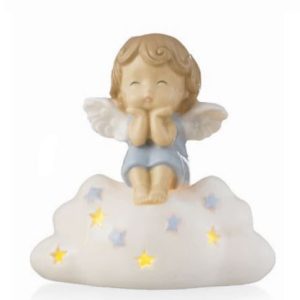 Bomboniera Ilary Queen Angelo su nuvola celeste con led Pz. 1