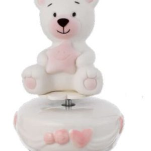 Bomboniera carillon orsetto rosa Pz. 1