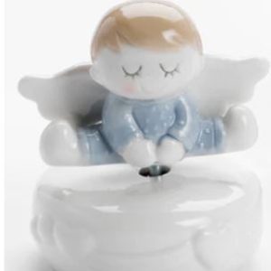 Bomboniera Ilary Queen angelo seduto con carillon 1 pz