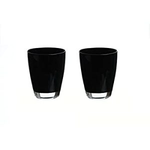 Excelsa Bicchieri Happy neri 2 pz