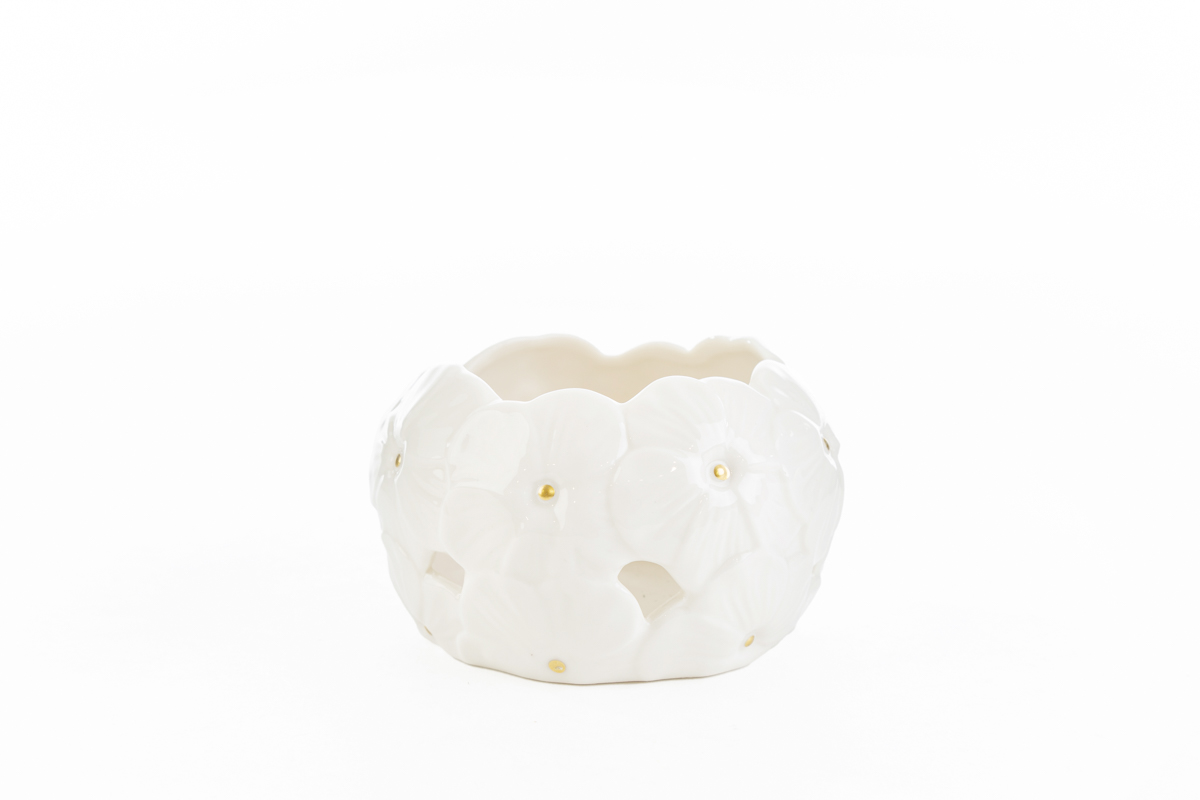 VASO PORCELLANA BIANCA 10x10xh.5,5CM