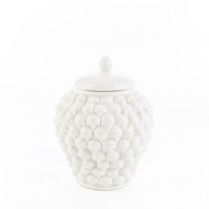 POTICHE PIGNA PORCELLANA BIANCA12x12xh.15,5CM