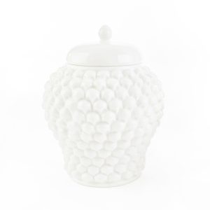 POTICHE PIGNA PORCELLANA BIANCA16,5×16,5xh.21CM