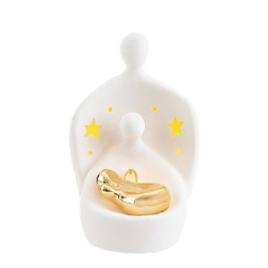 SACRA FAMIGLIA PORCELLANA LED 10x11xh.15 cm. pz. 2