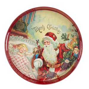 VASSOIO MELAMINA BABBO NATALE d.37×4,5 cm. pz. 2