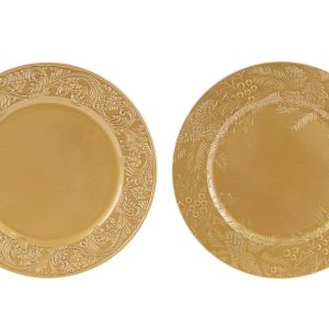 VASSOIO MELAMINA ORO 2 ASS. d.33×1,7 cm. pz. 6