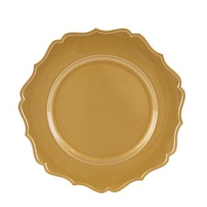 VASSOIO MELAMINA ORO d.33×1,7 cm. pz. 6
