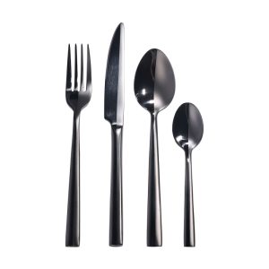 Set 24 posate in acciaio black