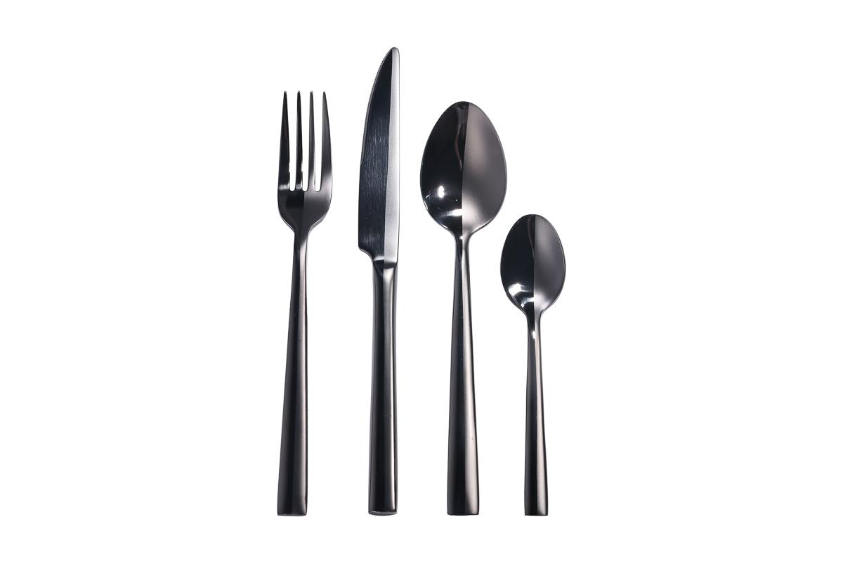 Set 24 posate in acciaio black