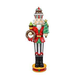 SCHIACCIANOCI NATALE RESINA LED 42x25xh.108 cm.