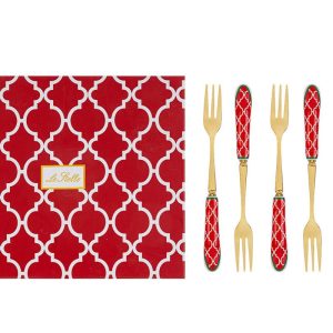 SET 6 PZ FORCHETTINE NATALIZIO 15 CM C/ASTUCCIO