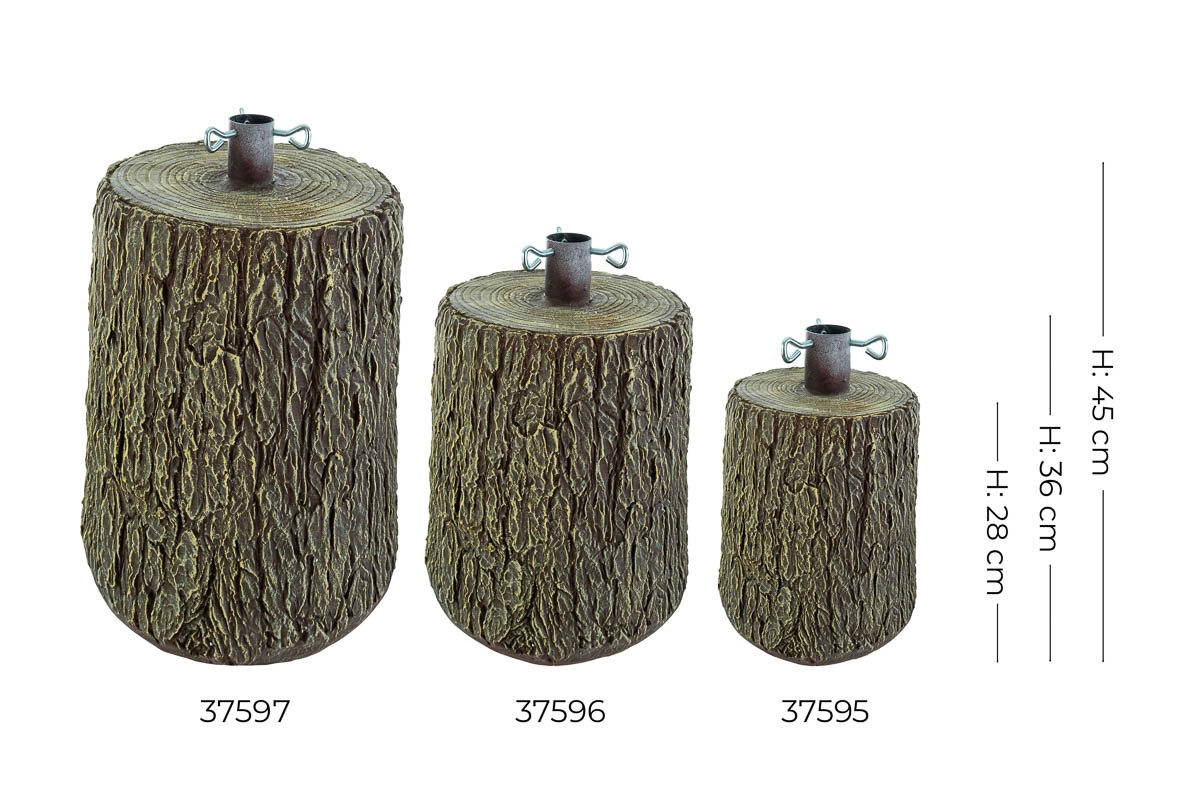 Base Tronco Albero di Natale cm. 28x34xh.45 diam. foro 38 mm. - immagine 6