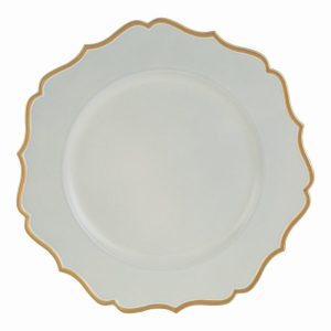 VASSOIO NATALIZIO MELAMINA PANNA/ORO d. 33 CM. PZ. 6