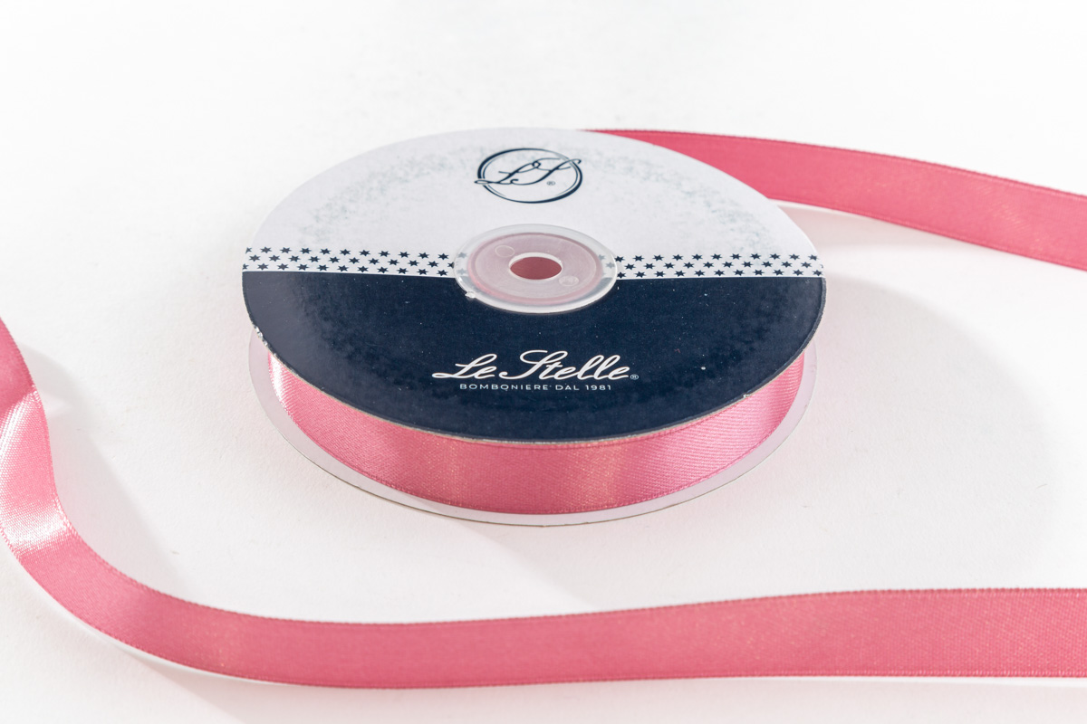 Nastro Doppio Raso Rosa Antico 15 Mm X50M Pz. 10 - immagine 2