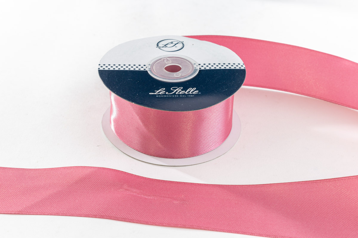 Nastro Doppio Raso Rosa Antico 40 Mm X 25M Pz. 5 - immagine 2