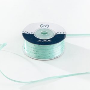 Nastro Doppio Raso Verde Chiaro3 Mm X 100M  Pz. 10