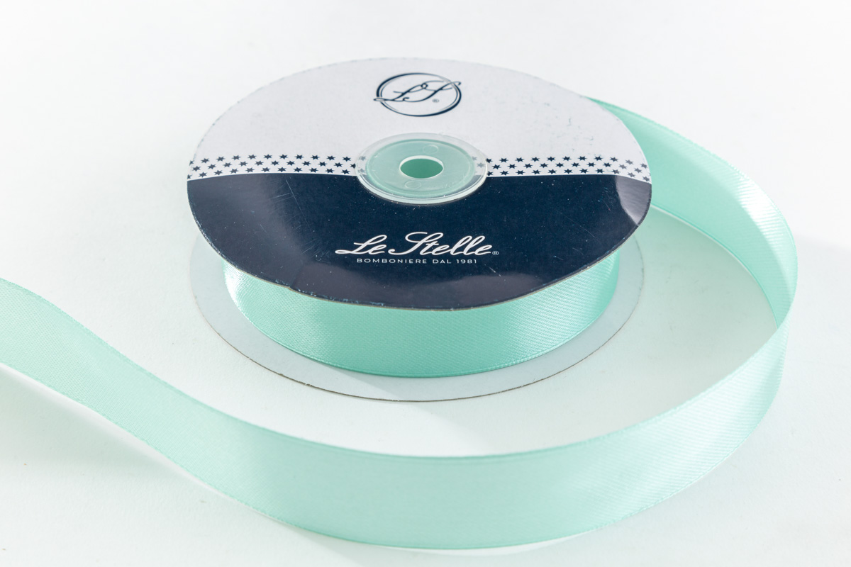 Nastro Doppio Raso Verde Chiaro25 Mm X 50M Pz. 10 - immagine 2