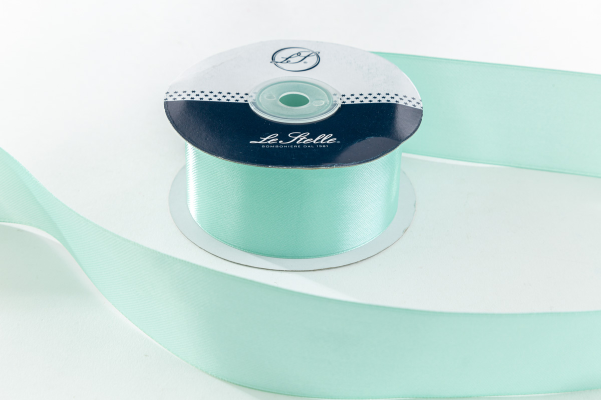 Nastro Doppio Raso Verde Chiaro40 Mm X 25M Pz. 5 - immagine 2