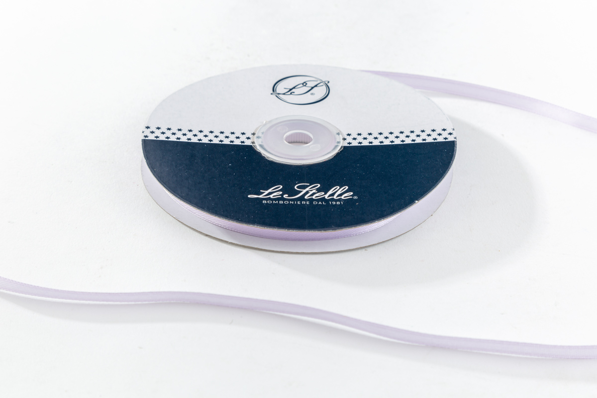 Nastro Doppio Raso Lilla 6 Mm X50M Pz. 10 - immagine 2