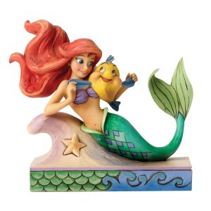 La Sirenetta Ariel con Flounder 16 cm Disney Traditions 4054274