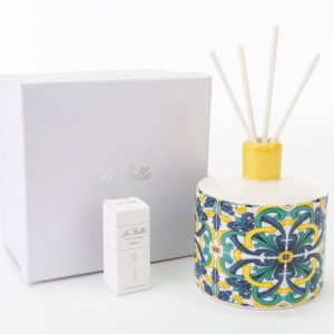 profumatore porcellana riviera blu c/astuccio d.10xh.11 cm