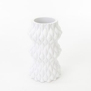 Vaso Resina Bianco 12Xh.20 Cm
