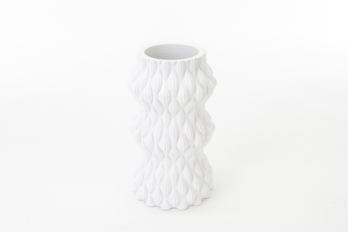 Vaso Resina Bianco 12Xh.20 Cm - immagine 2