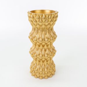 Vaso Resina Oro 12Xh.27 Cm