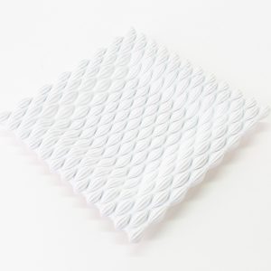 Vassoio Resina Bianco 21X21X3Cm