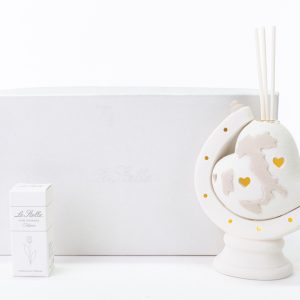 Profumatore Cuore Led Porcellana10X5Xh.13,5 Cm C/Astuccio