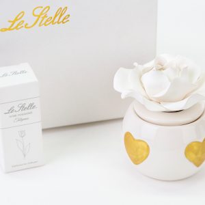 profumatore cuori oro porcellana7xh.7,5 cm c/astuccio