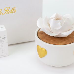 profumatore cuori oro porcellana10xh.10 cm c/astuccio