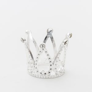 Corona In Metallo C/Strass Col.Argento 4,5Xh.3,5Cm Pz. 24