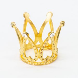 Corona In Metallo C/Strass Col.Oro 4,5Xh.3,5Cm Pz. 24