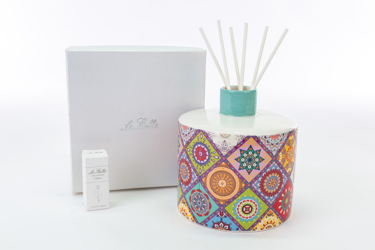 profumatore porcellana gipsy c/astuccio d.14xh.15 cm