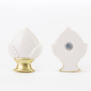 CALAMITA POMO PORCELLANA BIANCO5,5×6,5CM Pz. 12