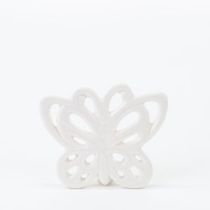 Farfalla Porcellana Bianca 7X6Cm Pz. 12