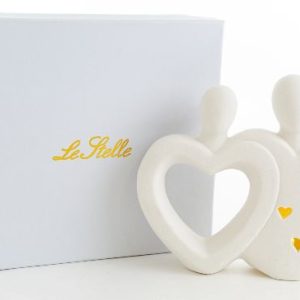 Bomboniera Coppia Sposi Led Porcellana 1 pz