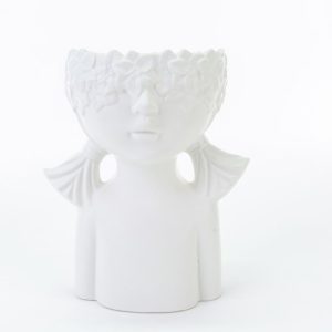 Vaso Busto Girl Porcellana Pz. 1
