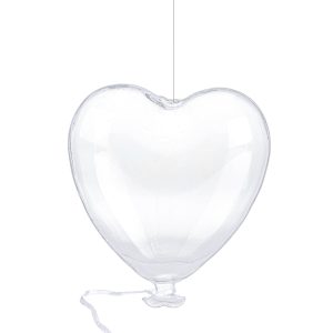 Cuore Vetro Appendino 12X13,5Cm Pz. 6