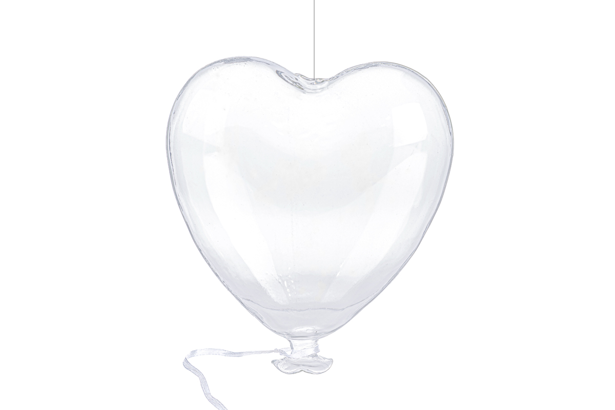 Cuore Vetro Appendino 15X17,5Cm Pz. 6 - immagine 2